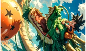 Dragon full-colour metal ATM card with green dragon and anime-style fighter artwork