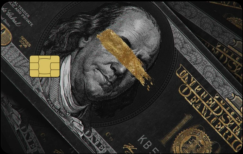 Gold Benjamin Color Series Metal Card