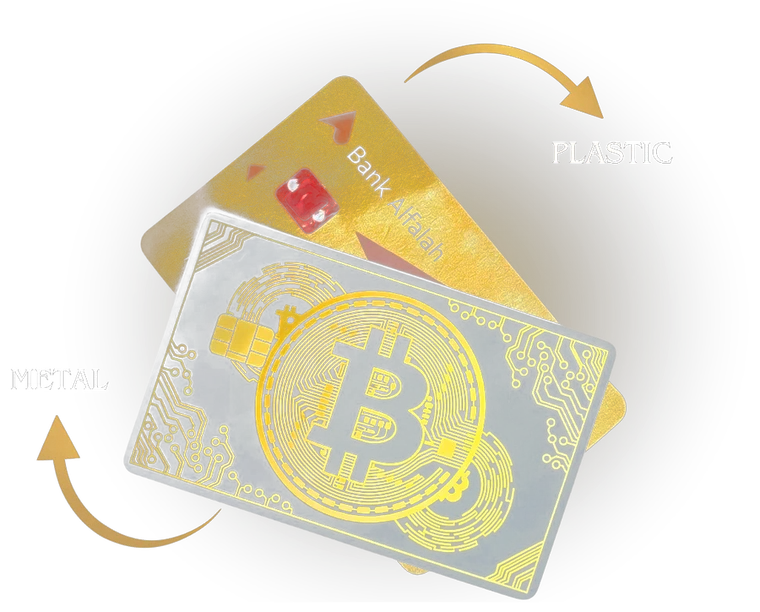 Plastic bank card turned into a custom metal ATM card by The Rich Card
