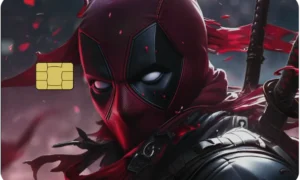 The Killer full-colour metal card with red-and-black masked fighter artwork